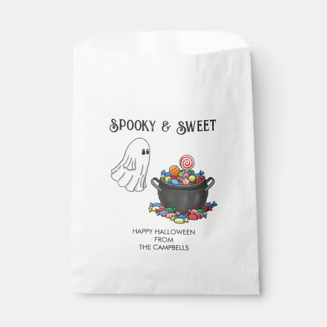Spooky Halloween Ghost Favour Bag (Front)