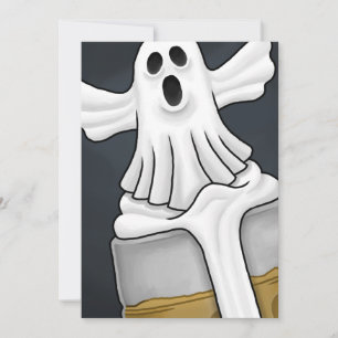 Spooky Halloween Ghost Holiday Card