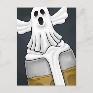Spooky Halloween Ghost  Holiday Postcard