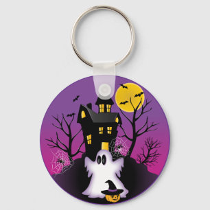 Spooky Halloween Ghost Key Ring