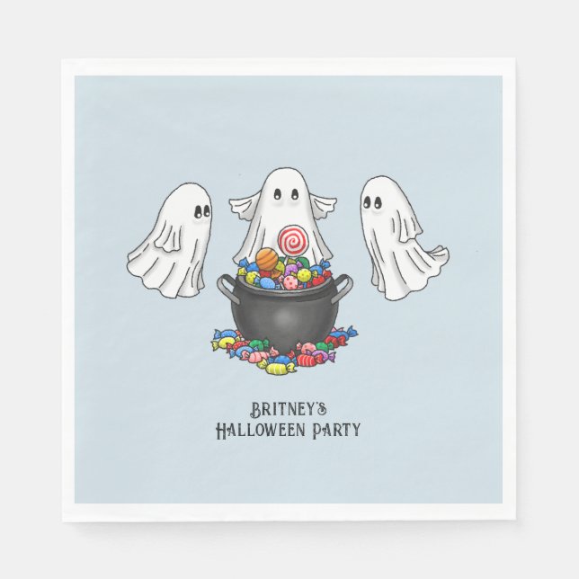 Spooky Halloween Ghost Napkin (Front)