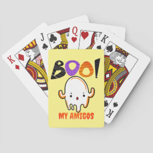 Spooky Halloween Ghost : Notebook Playing Cards