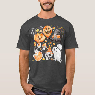 Spooky Halloween Ghost Pumpkin Witchy Orange And B T-Shirt