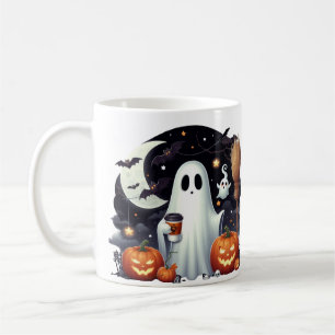 Spooky Halloween  ghost pumpkins  Coffee Mug
