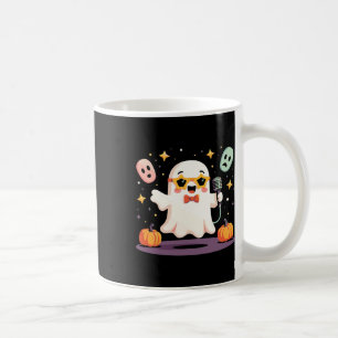 Spooky Halloween Ghost Singer Star With Microphone Coffee Mug