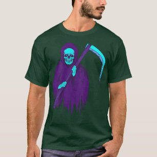Spooky Halloween Ghost Skeleton Grim Reaper T-Shirt