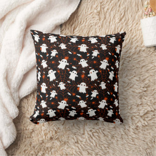 Spooky Halloween Ghost Spiders Candy Cushion