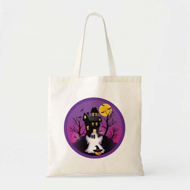 Spooky Halloween Ghost Tote Bag (Front)