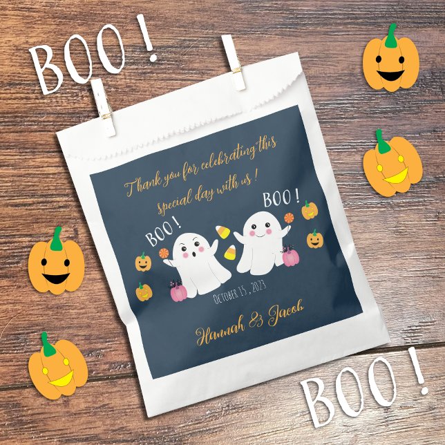 Spooky Halloween Ghost Twin Baby Shower Favour Bag (Creator Uploaded)