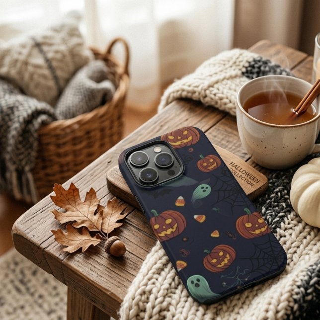 Spooky Halloween Ghosts & Pumpkins Phone Case (Creator Uploaded)