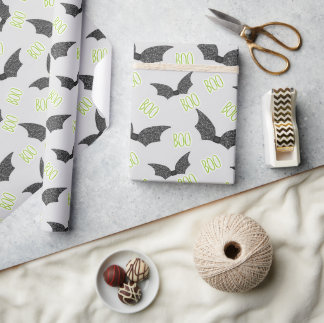 Spooky Halloween Gift Wrap | Vintage Witch & Pumpk