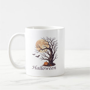 Spooky Halloween Gnarled Tree Jack-o'-Lantern Coffee Mug