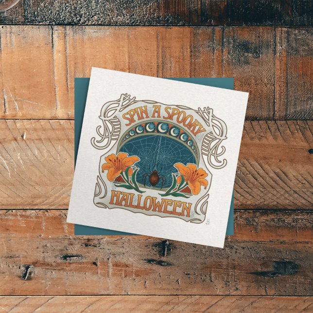 Spooky Halloween Gothic Vintage Style Invitation (Set the mood for your Halloween party when your guests receive this gothic inspired invitation.)