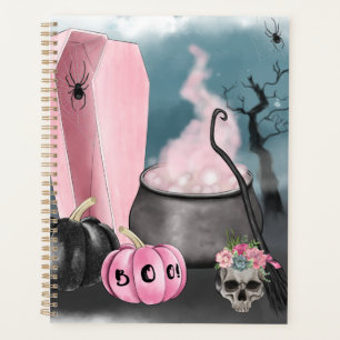 Spooky Halloween Grave Yard and Spider Webs Planner