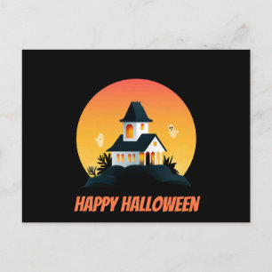 Spooky Halloween Greeting Postcard