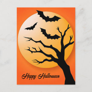 Spooky Halloween Greeting Postcard