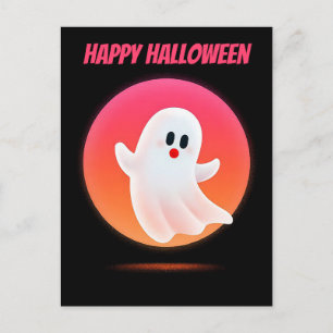 Spooky Halloween Greeting Postcard