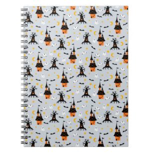 Spooky Halloween Grey  Notebook
