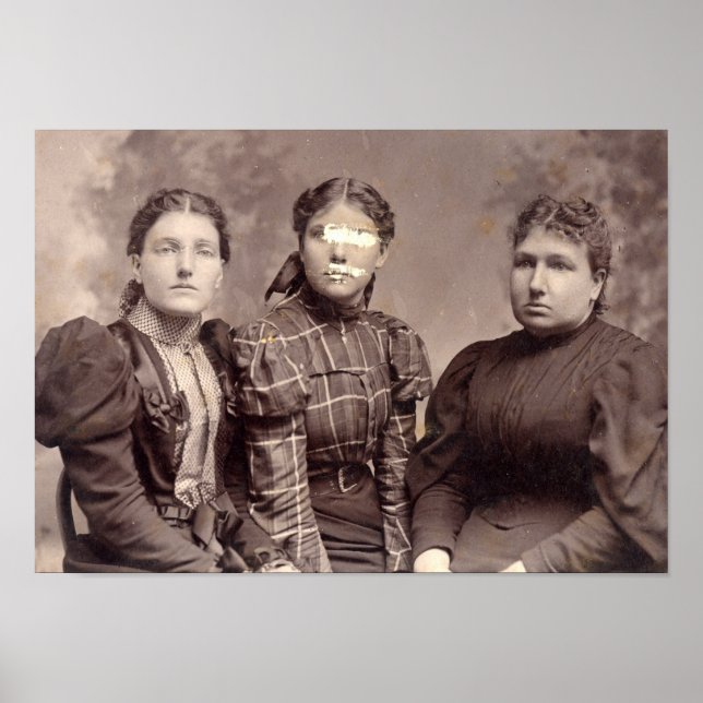 Spooky Halloween Haunted Family Portrait Poster (Front)