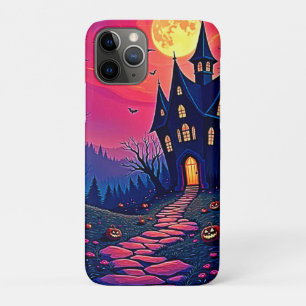 Spooky Halloween Haunted Mansion Art iPhone 11 Pro Case