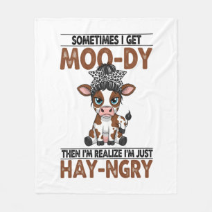 Spooky Halloween Highland Cow Fleece Blanket