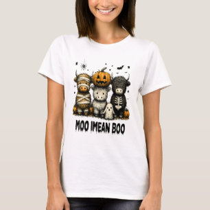 Spooky Halloween Highland Cow T-Shirt