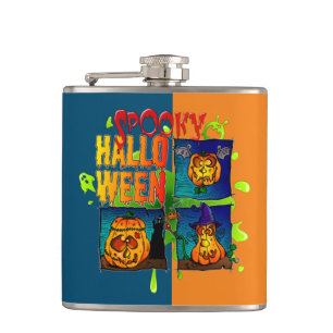 Spooky Halloween Hip Flask