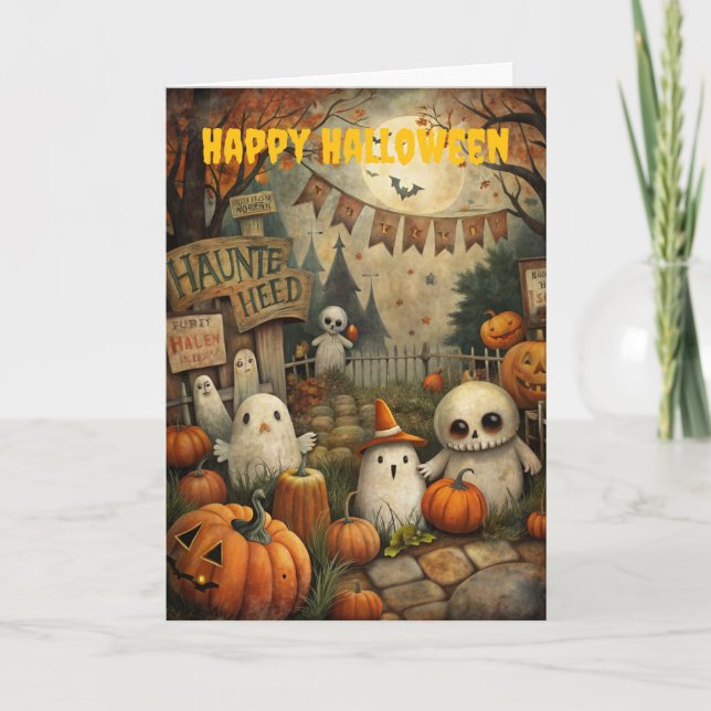 Spooky Halloween Holiday Card (Front)