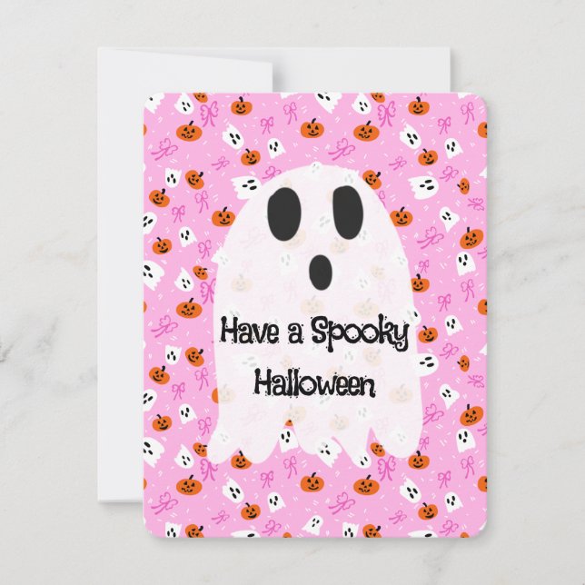 Spooky Halloween  Holiday Card (Front)