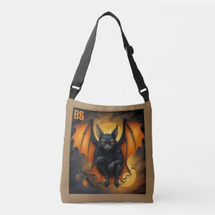 Spooky Halloween horror bat in Disguise Crossbody Bag