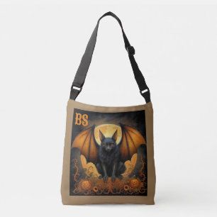 Spooky Halloween horror bat in Disguise Crossbody Bag