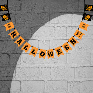Spooky Halloween House Custom Name & Details Bunting