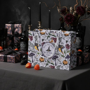 Spooky Halloween Hummingbird Garden Purple Large Gift Bag