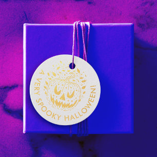 Spooky Halloween Jack O Lantern Horror Pumpkin Favour Tags
