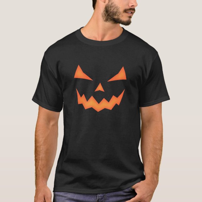 Spooky Halloween Jack O Lantern Pumpkin T-Shirt (Front)