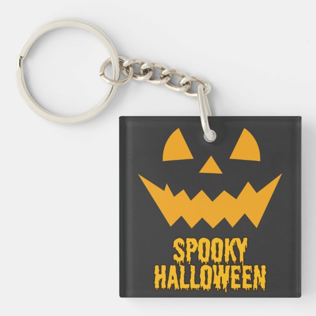 spooky  Halloween Key Ring (Front)
