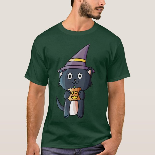 Spooky Halloween Kitty gift T-Shirt (Front)