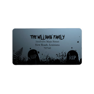 Spooky Halloween Label