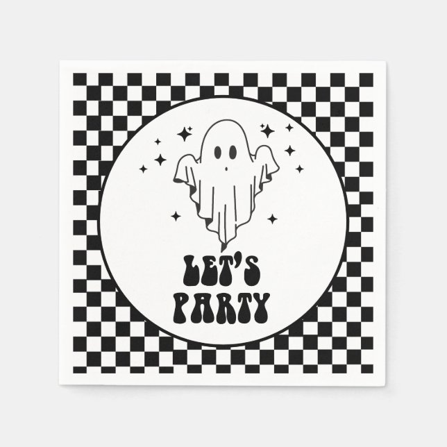 Spooky Halloween Let's party  Napkin (Front)