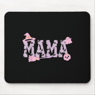 Spooky Halloween Mama Varsity Mum Pastel Pink Pump Mouse Pad