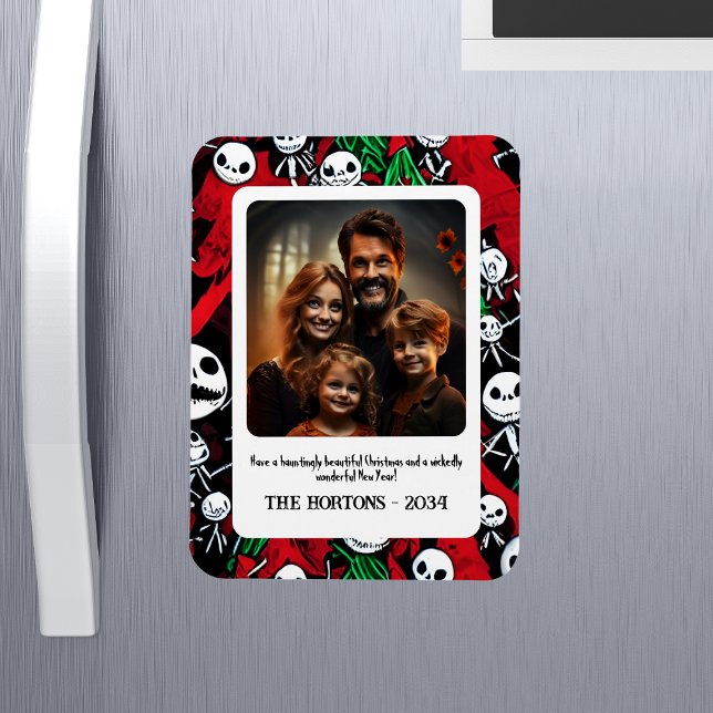 Spooky Halloween Meets Christmas Photo Magnet (Creator Uploaded)
