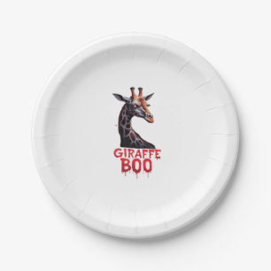 Spooky Halloween Monster Giraffe Classic T-Shirt Paper Plate