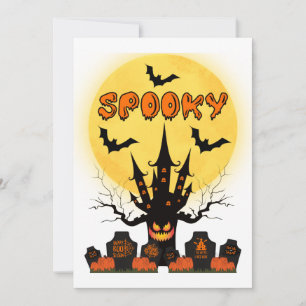 Spooky Halloween Moon Invitation