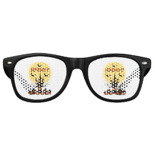 Spooky Halloween Moon Party Retro Sunglasses
