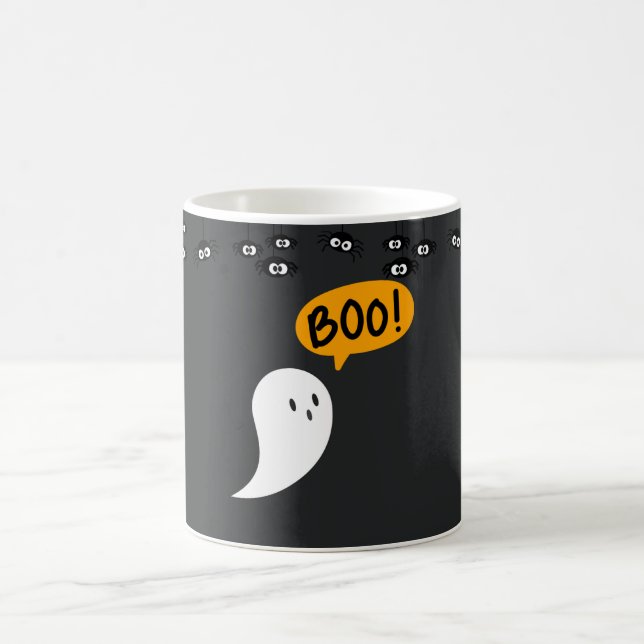 Spooky Halloween Mug – Pumpkin, Ghost & Witch Coff (Center)