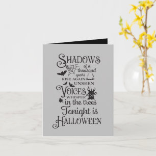 spooky Halloween night add sentiment Card