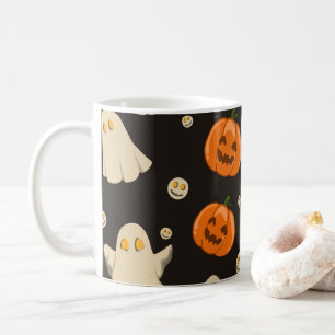 Spooky Halloween Night Ghosts & Pumpkins Mug