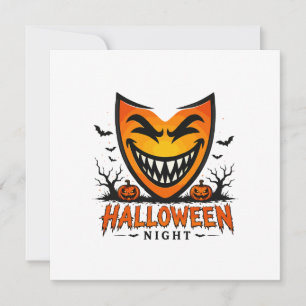 Spooky Halloween Night Jack-O'-Lantern Card