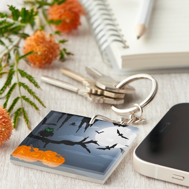 Spooky Halloween Night Scene  Key Ring (Creator Uploaded)