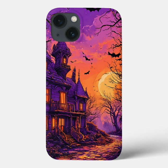 Spooky Halloween Night With Glowing Pumpkins Case-Mate iPhone Case (Back)